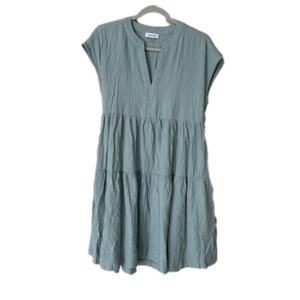 Calvin Klein Green Tiered Dress Size 4